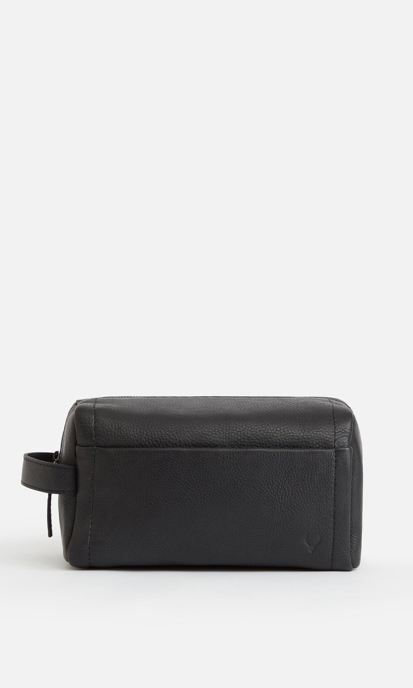 Black Leather Toiletry Bag