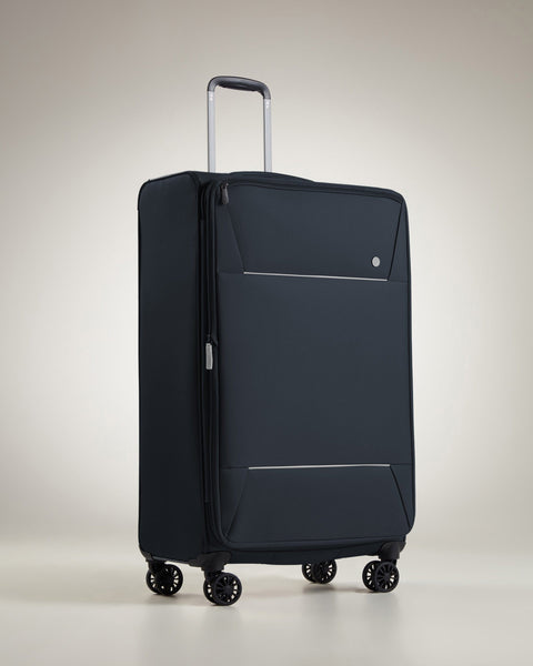 Brixham Large Suitcase Navy Soft Shell Suitcase Antler UK