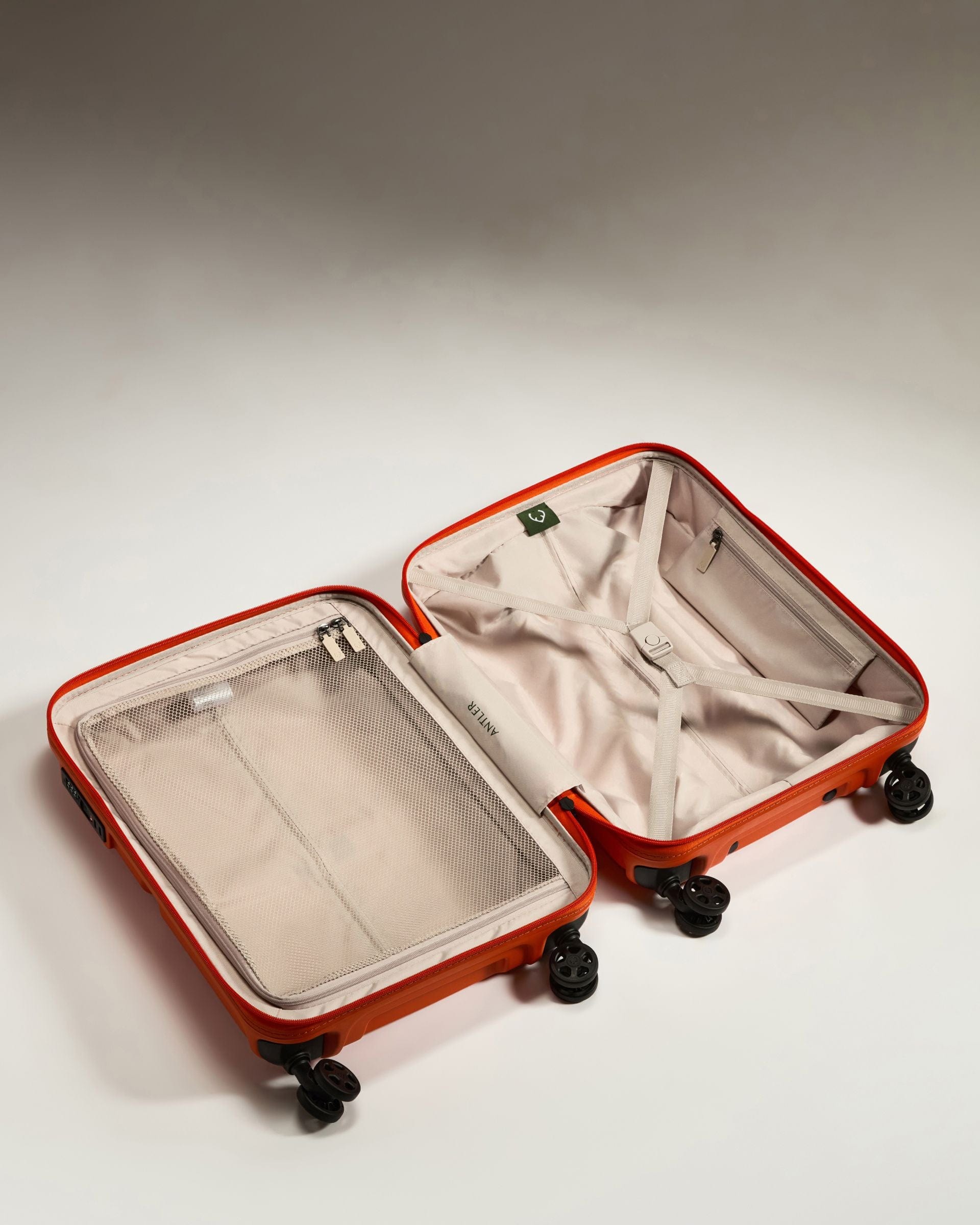 Antler Luggage -  Cabin Suitcase in Ember Orange - Single Stripe - Hard Suitcase Cabin Suitcase in Orange - Single Stripe | Cabin Bag & Hard Luggage