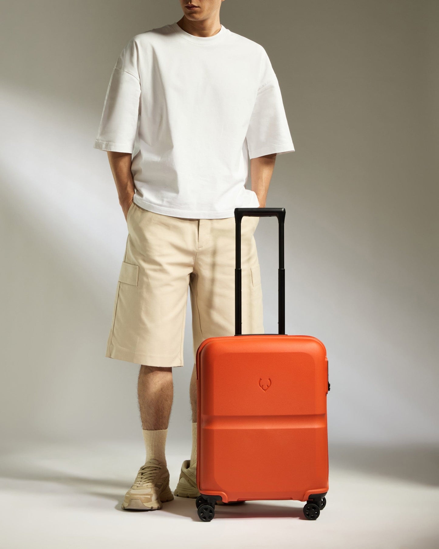 Antler Luggage -  Cabin Suitcase in Ember Orange - Single Stripe - Hard Suitcase Cabin Suitcase in Orange - Single Stripe | Cabin Bag & Hard Luggage