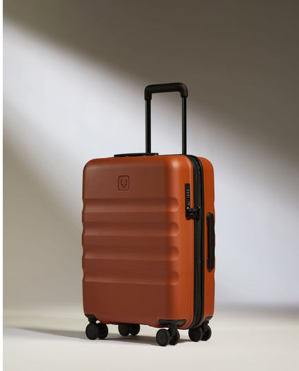 Antler Luggage -  Cabin Suitcase in Maple Red - Icon Stripe - Hard Suitcase Icon Stripe Cabin in Red | Lightweight & Hard Shell Suitcase | Cabin Bag