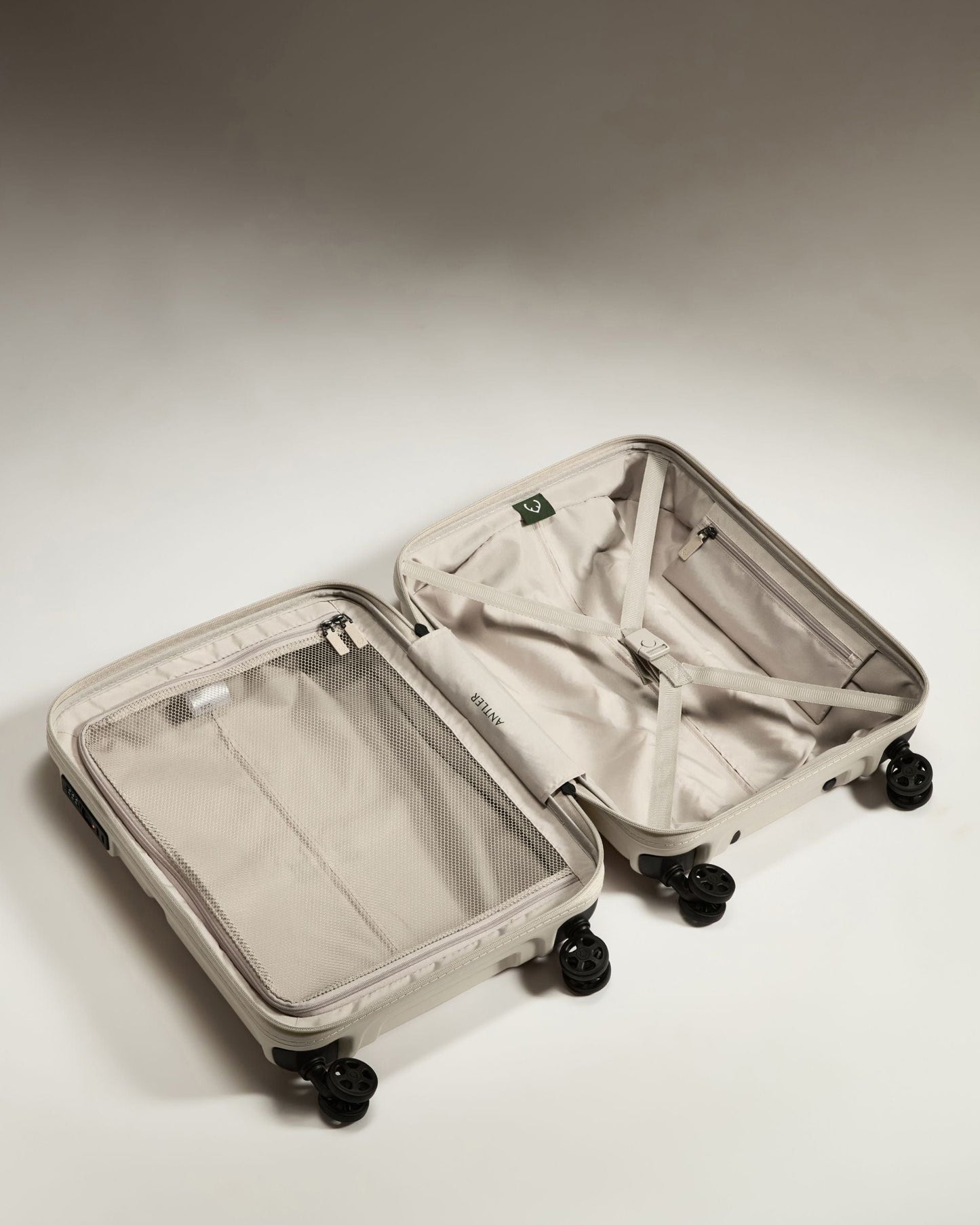 Antler Luggage -  Cabin Suitcase in Taupe - Single Stripe - Hard Suitcase Cabin Suitcase in Taupe - Single Stripe | Cabin Bag & Hard Luggage