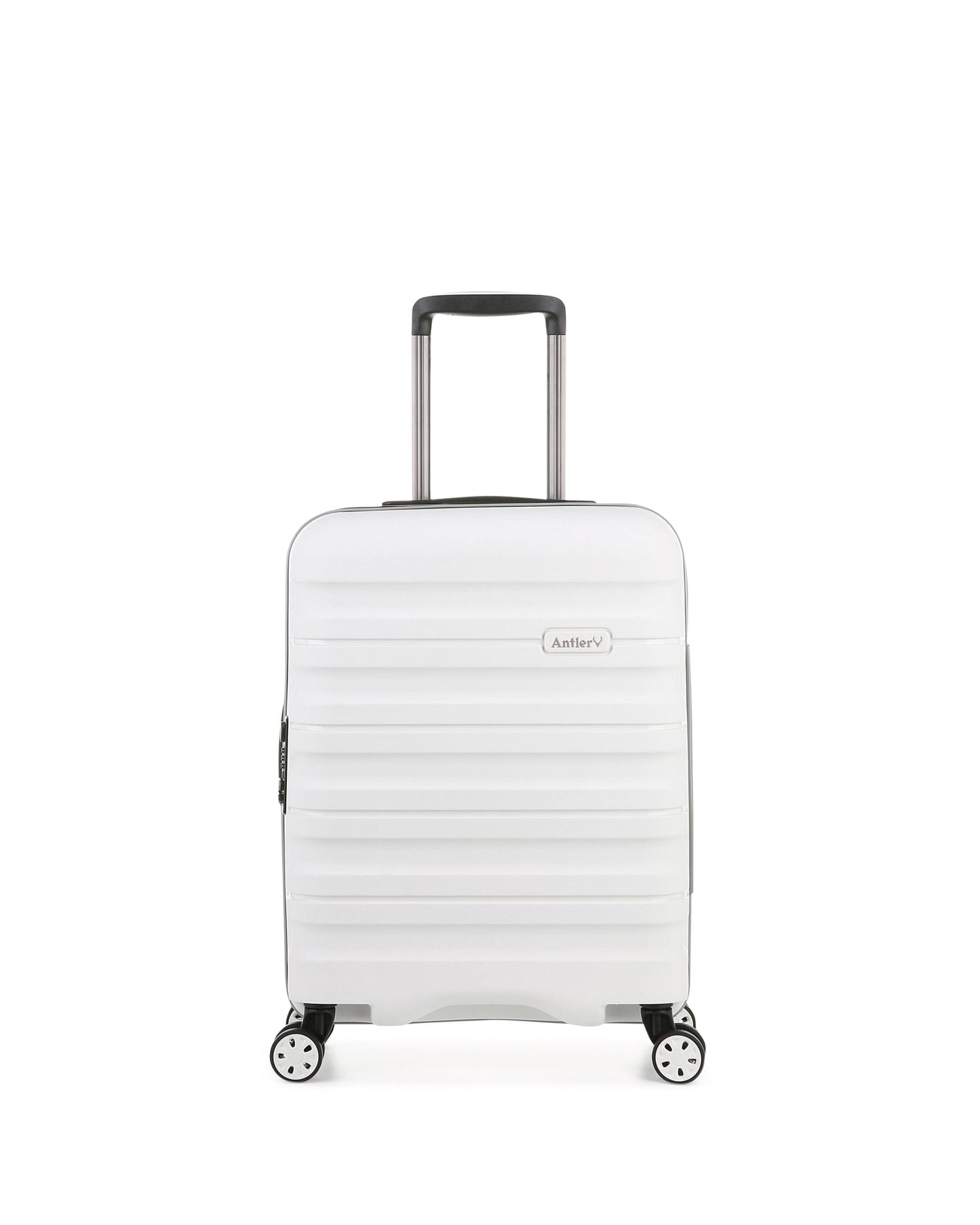 Antler Luggage -  Cabin Suitcase in White - Lincoln - Hard Suitcase Cabin Suitcase in White - Lincoln | Cabin Bag & Hard Luggage