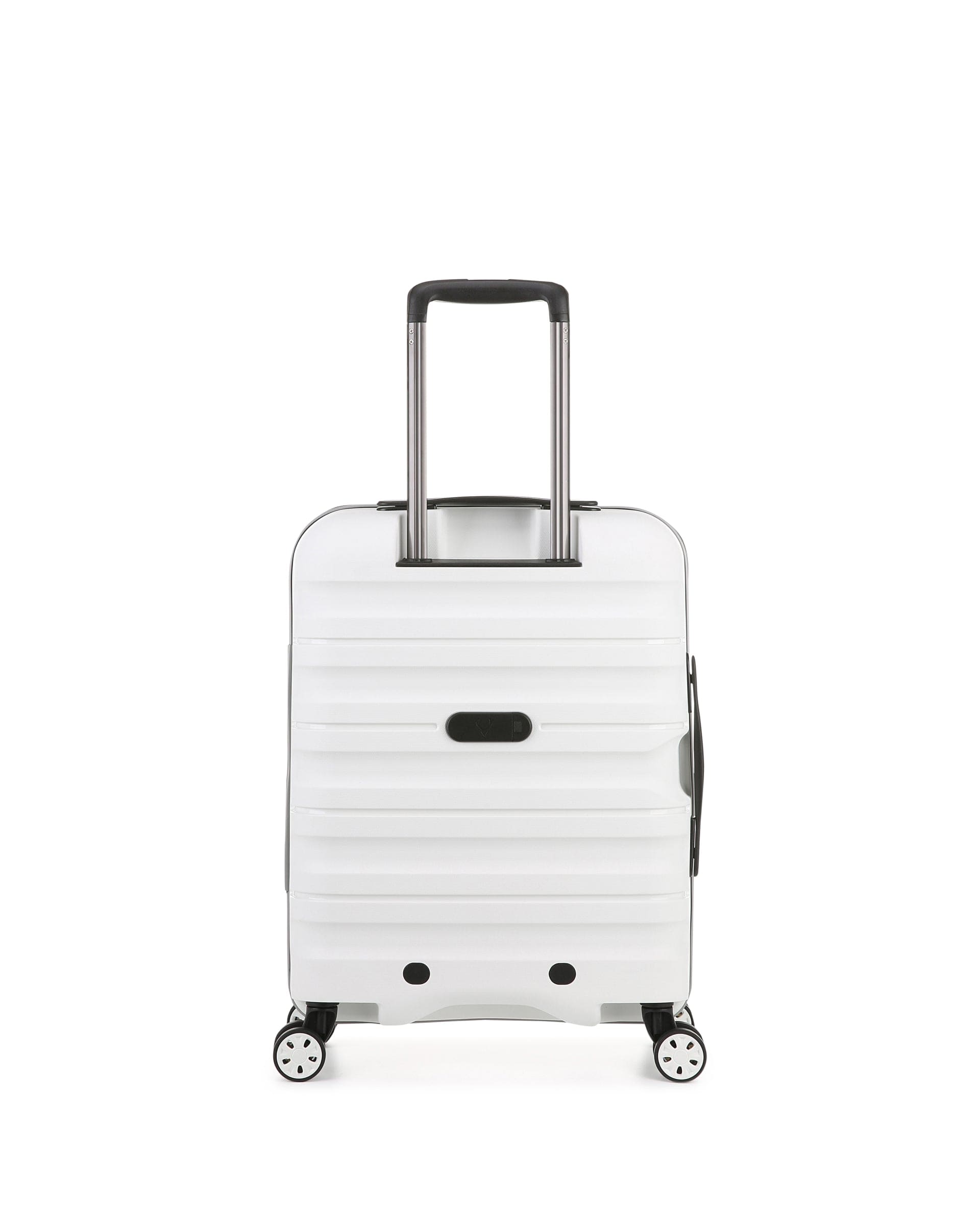 Antler Luggage -  Cabin Suitcase in White - Lincoln - Hard Suitcase Cabin Suitcase in White - Lincoln | Cabin Bag & Hard Luggage