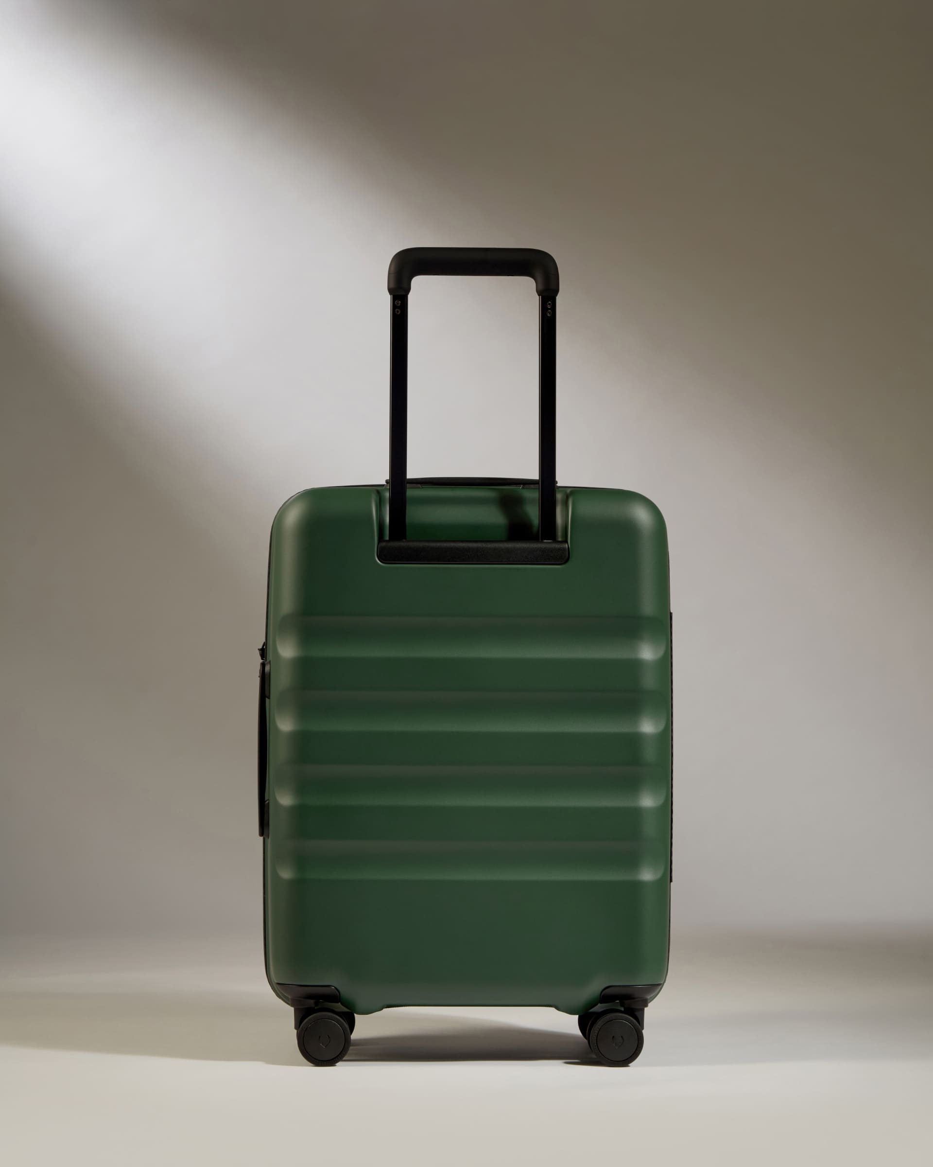 Antler Luggage -  Cabin with Pocket Suitcase in Antler Green - Icon Stripe - Hard Suitcase Cabin with Pocket Suitcase in Green - Icon Stripe | Hard Suitcase