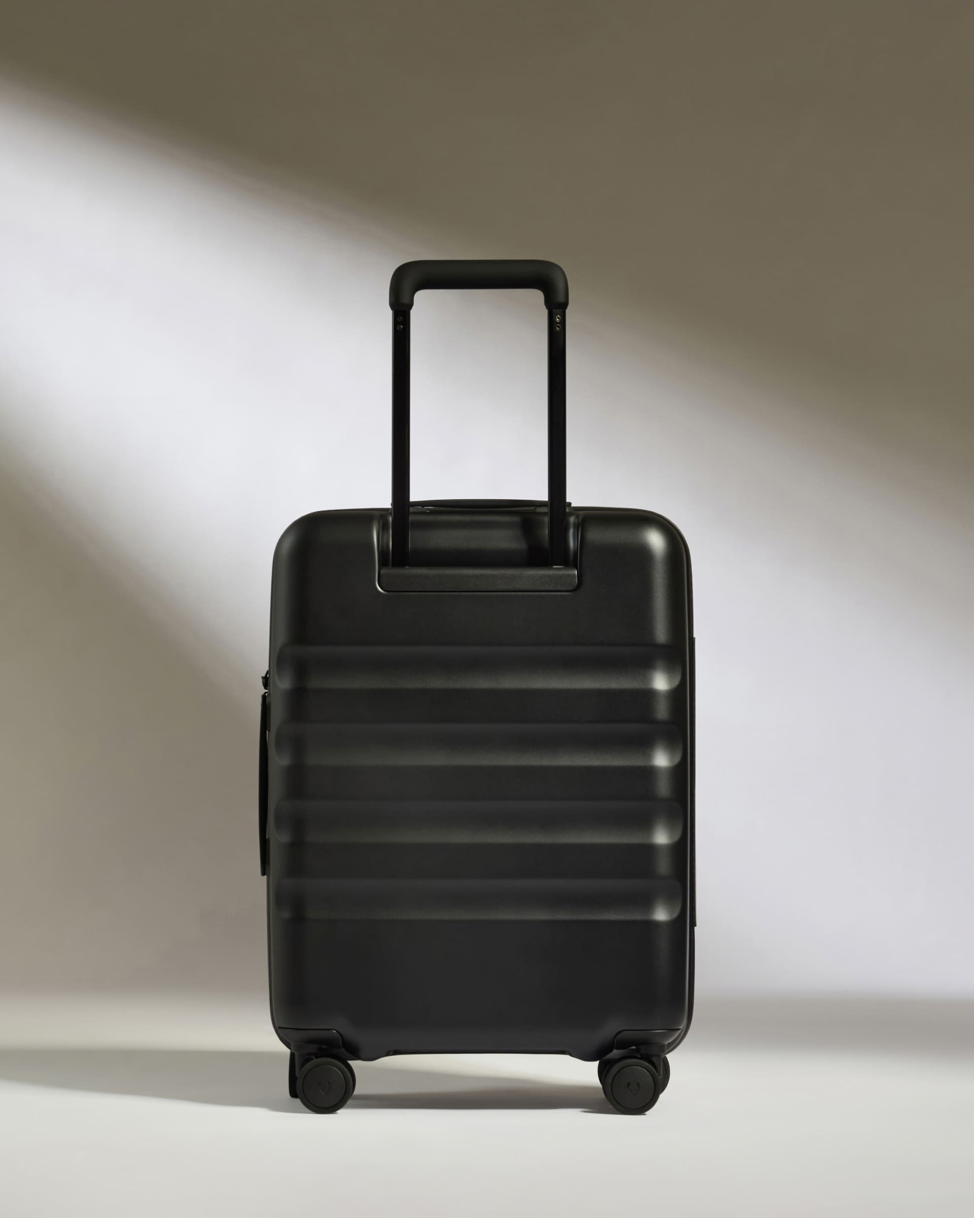 Antler Luggage -  Cabin with Pocket Suitcase in Black - Icon Stripe - Hard Suitcase Cabin with Pocket Suitcase in Black - Icon Stripe | Hard Suitcase