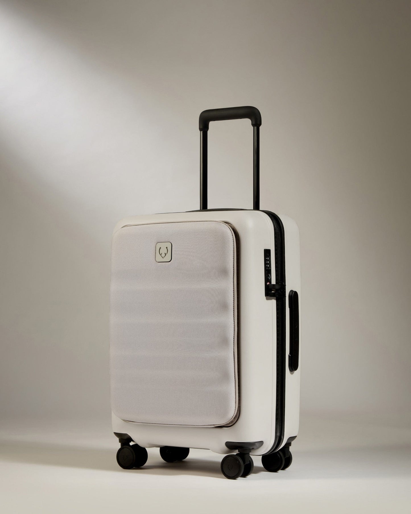 Antler Luggage -  Cabin with Pocket Suitcase in Taupe - Icon Stripe - Hard Suitcase Cabin with Pocket Suitcase in Taupe - Icon Stripe | Hard Suitcase