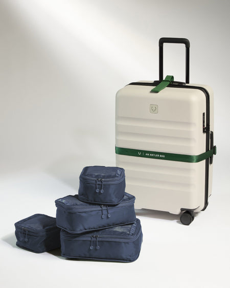 Antler Luggage -  Chelsea 4 packing cubes in navy - Accessories Chelsea 4 Packing Cubes Navy | Travel Accessories | Antler UK