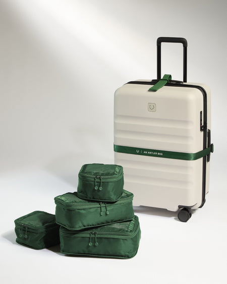 Antler Luggage -  Chelsea 4 packing cubes in woodland green - Accessories Chelsea 4 Packing Cubes Green | Travel Accessories | Antler UK