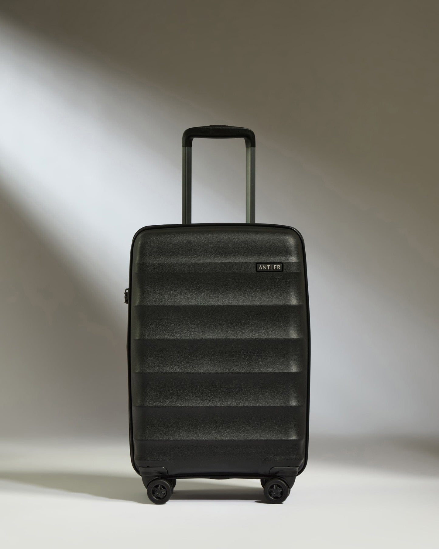 Antler Luggage -  Expandable Cabin Suitcase in Black - Juno - Hard Suitcase Cabin Suitcase with Expander in Black - Juno | Carry-on Luggage