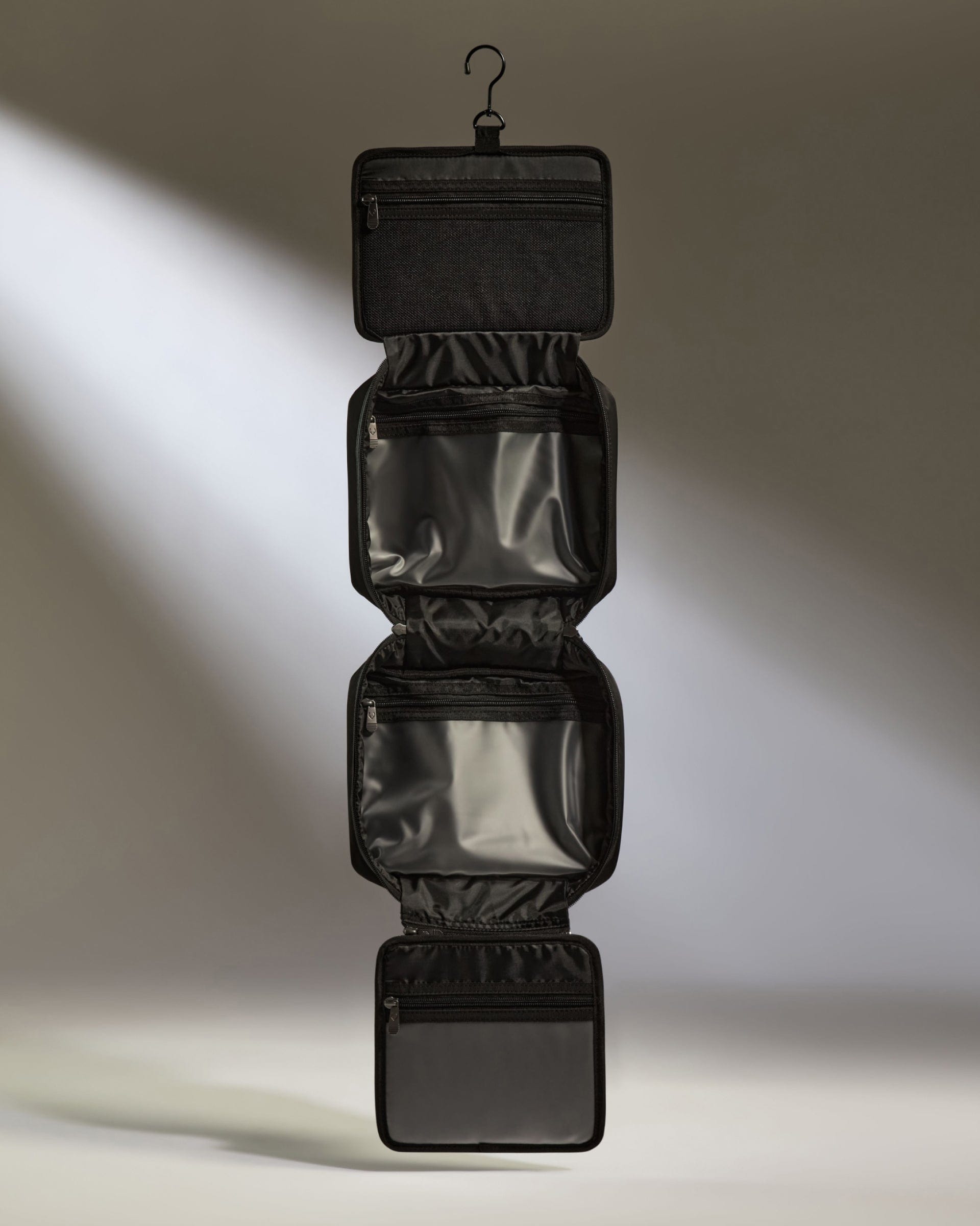 Black hanging toiletry bag sales