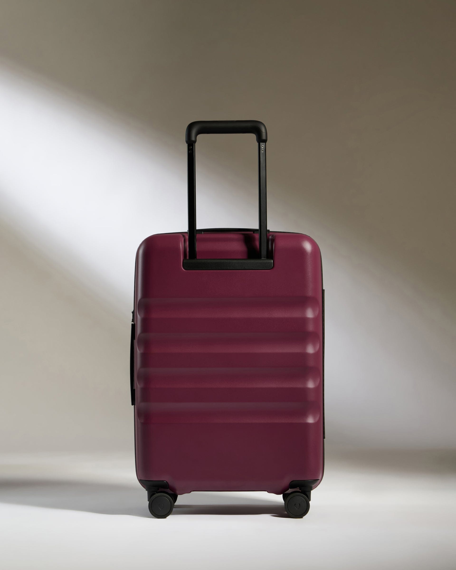 Large Cabin Suitcase in Heather Purple Icon Stripe Lightweight Hard Shell Suitcase Antler UK