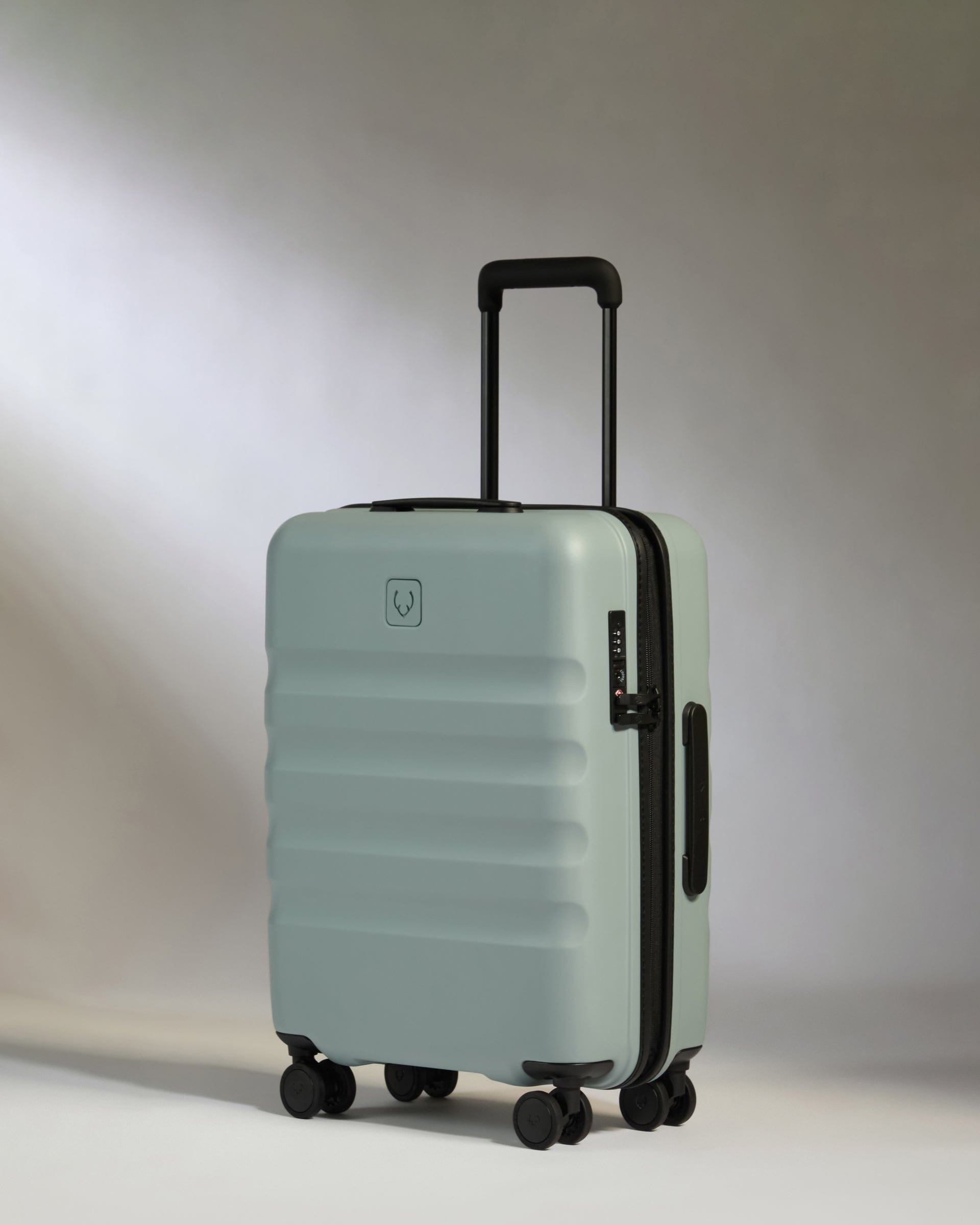 Antler Luggage -  Icon Stripe Cabin in Mist Blue - Hard Suitcase Icon Stripe Cabin in Blue | Lightweight & Hard Shell Suitcase | Cabin Bag