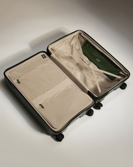 Antler Luggage -  Icon Stripe Large in Antler Green - Hard Suitcase Icon Stripe Large Suitcase in Green | Lightweight & Hard Shell Suitcase