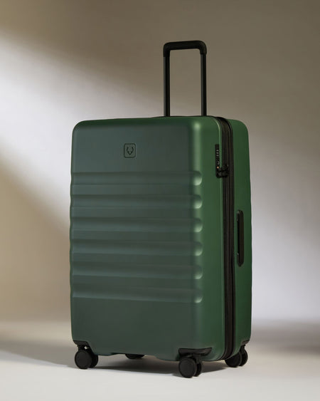 Antler Luggage -  Icon Stripe Large in Antler Green - Hard Suitcase Icon Stripe Large Suitcase in Green | Lightweight & Hard Shell Suitcase