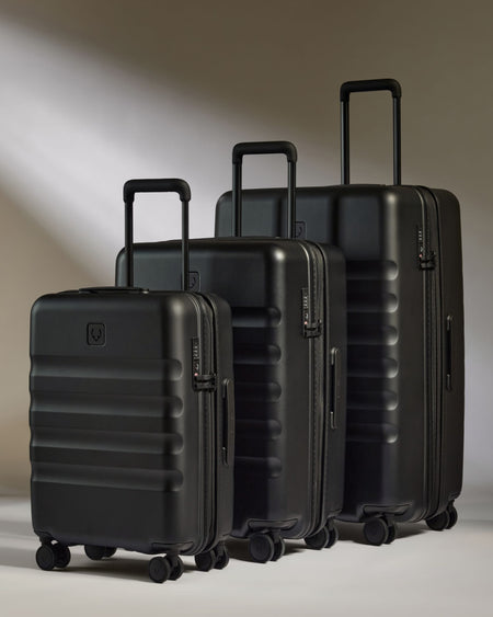 Antler Luggage -  Icon Stripe Set in Black - Hard Suitcase Icon Stripe Set in Black | Lightweight & Hard Shell Suitcase