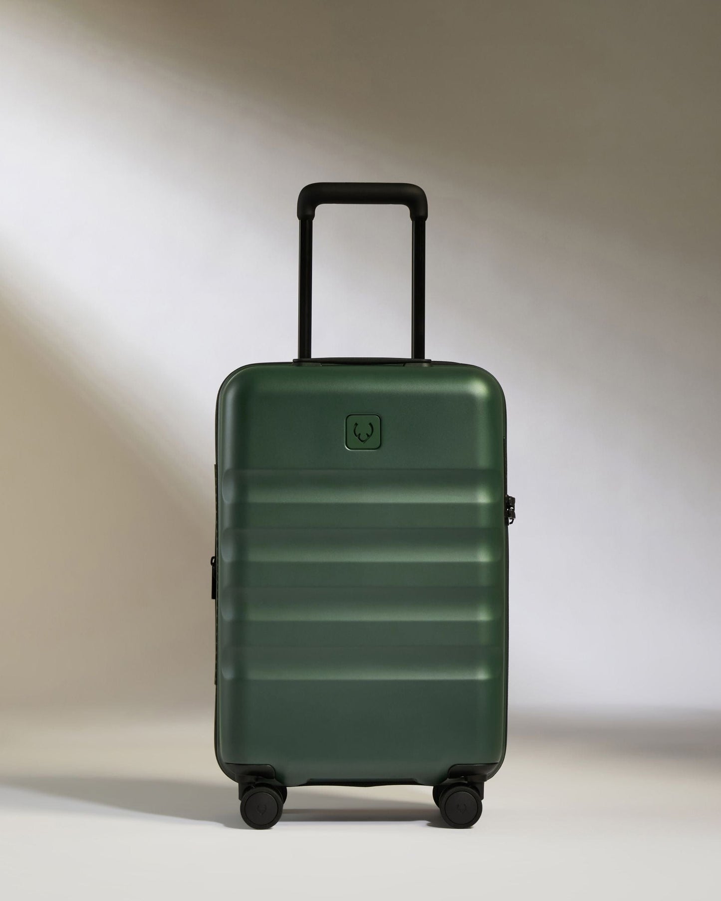 Antler Luggage -  Icon Stripe Set with Expander Cabin in Antler Green - Hard Suitcase Icon Stripe Set with Expander Cabin in Green | Lightweight & Hard Shell Suitcase