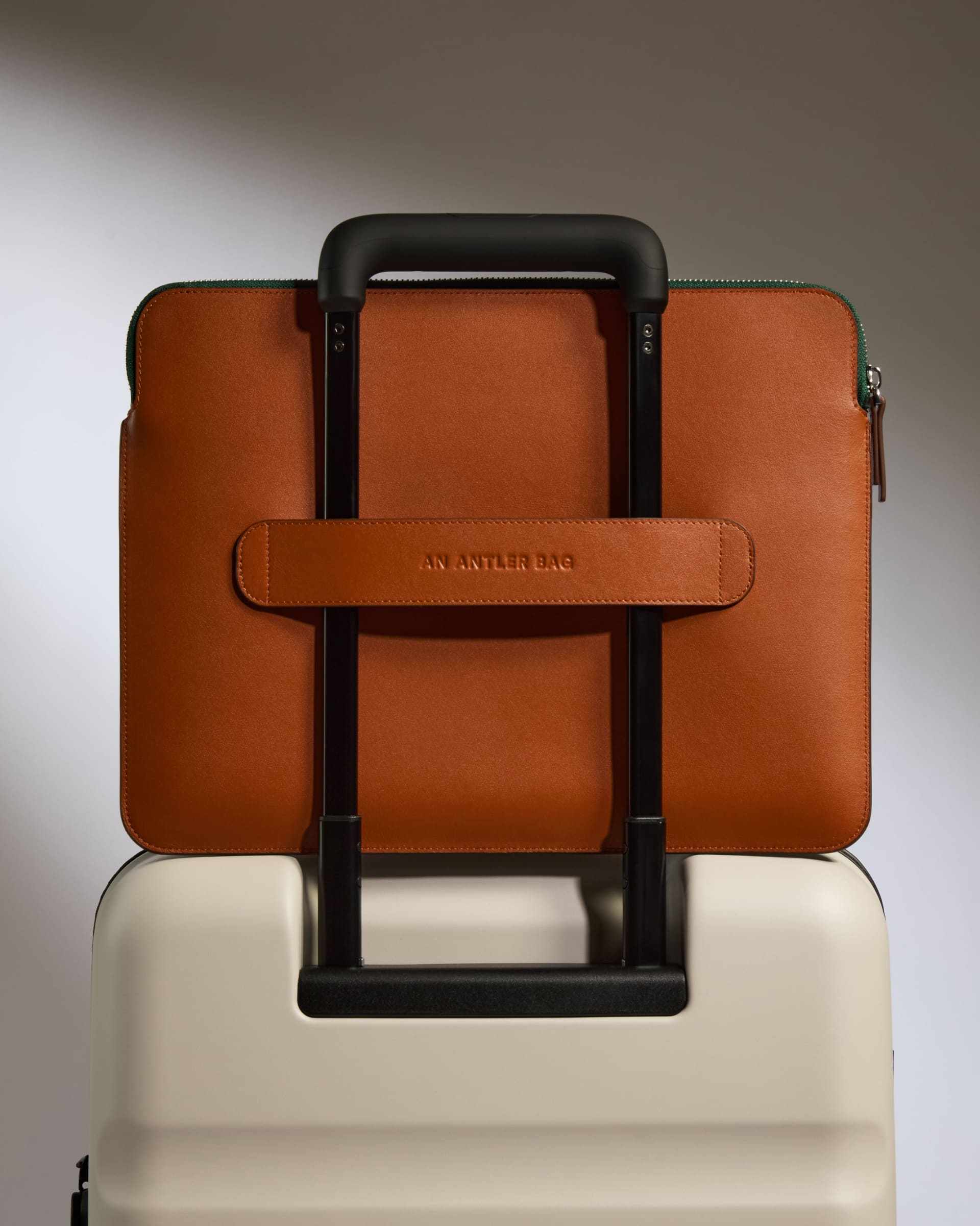 Antler Luggage -  Laptop & Document Case in Tan Leather - 1914 Collection - Travel Accessories