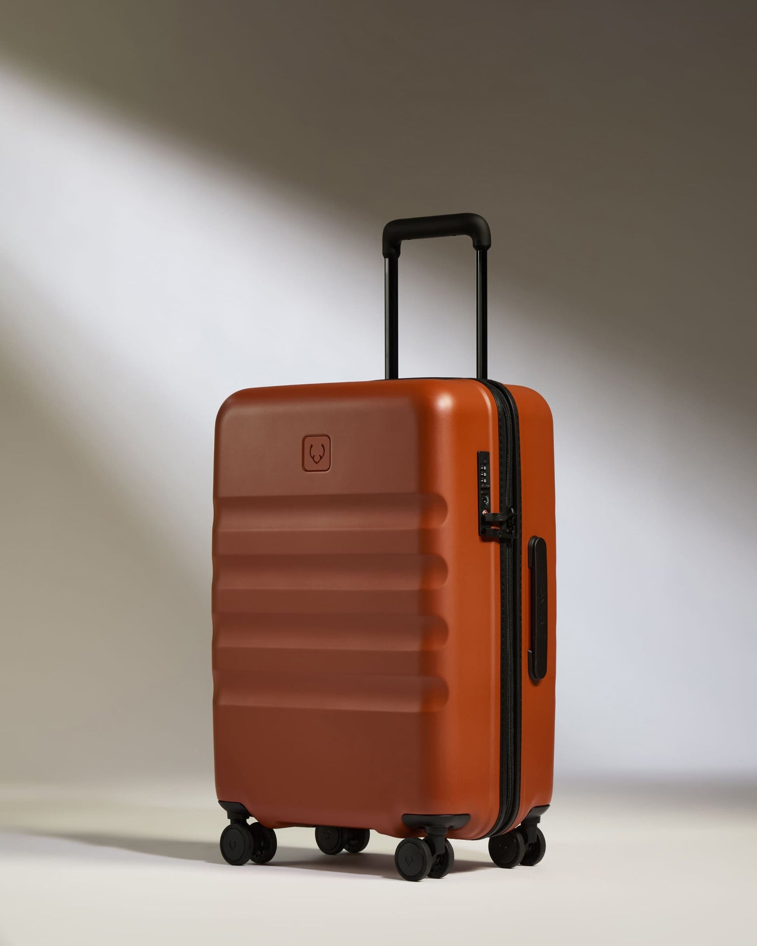 Antler Luggage -  Large Cabin Suitcase in Maple Red - Icon Stripe - Hard Suitcase Icon Stripe Biggest Cabin in Red | Lightweight & Hard Shell Suitcase