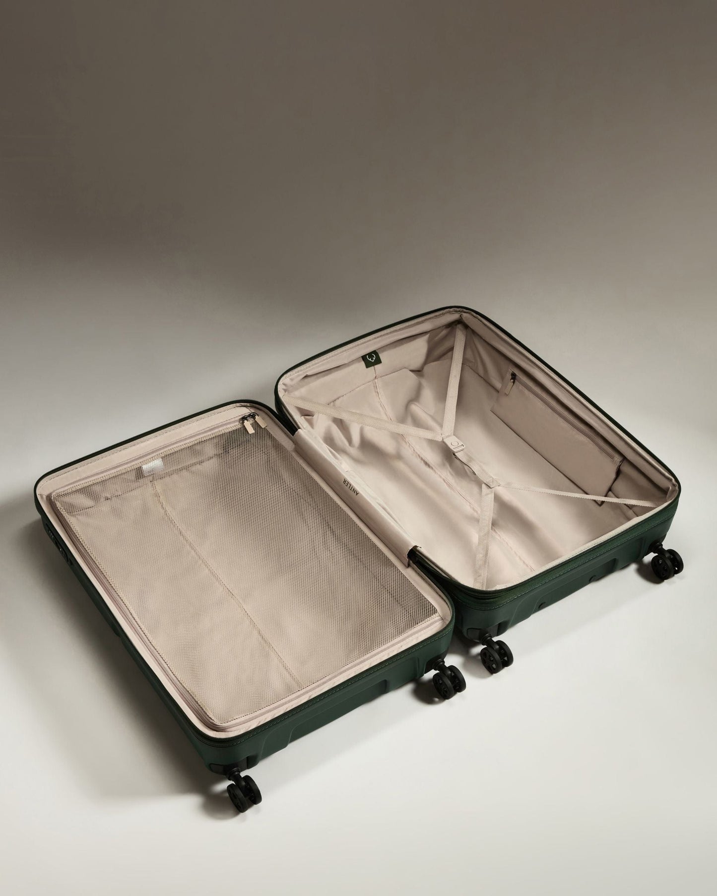 Antler Luggage -  Large Suitcase in Antler Green - Single Stripe - Hard Suitcase Large Suitcase in Green - Single Stripe | Checked Luggage & Large Suitcases