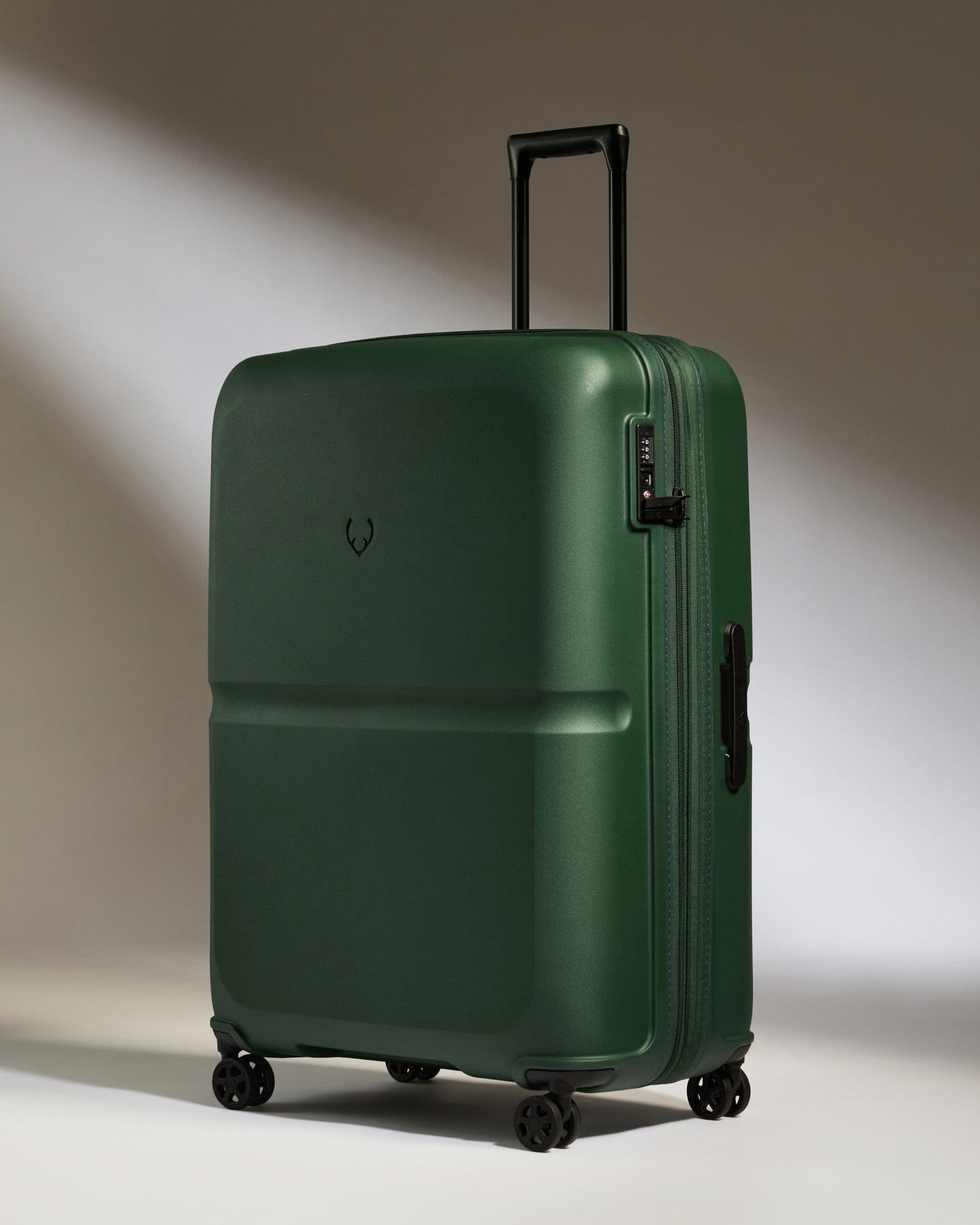 Antler Luggage -  Large Suitcase in Antler Green - Single Stripe - Hard Suitcase Large Suitcase in Green - Single Stripe | Checked Luggage & Large Suitcases