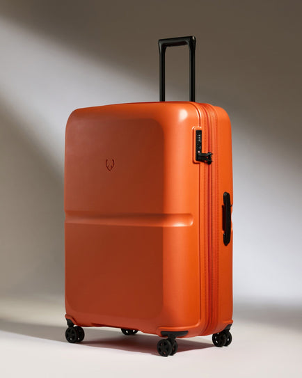 Antler Luggage -  Large Suitcase in Ember Orange - Single Stripe - Hard Suitcase Large Suitcase in Orange - Single Stripe | Checked Luggage & Large Suitcases