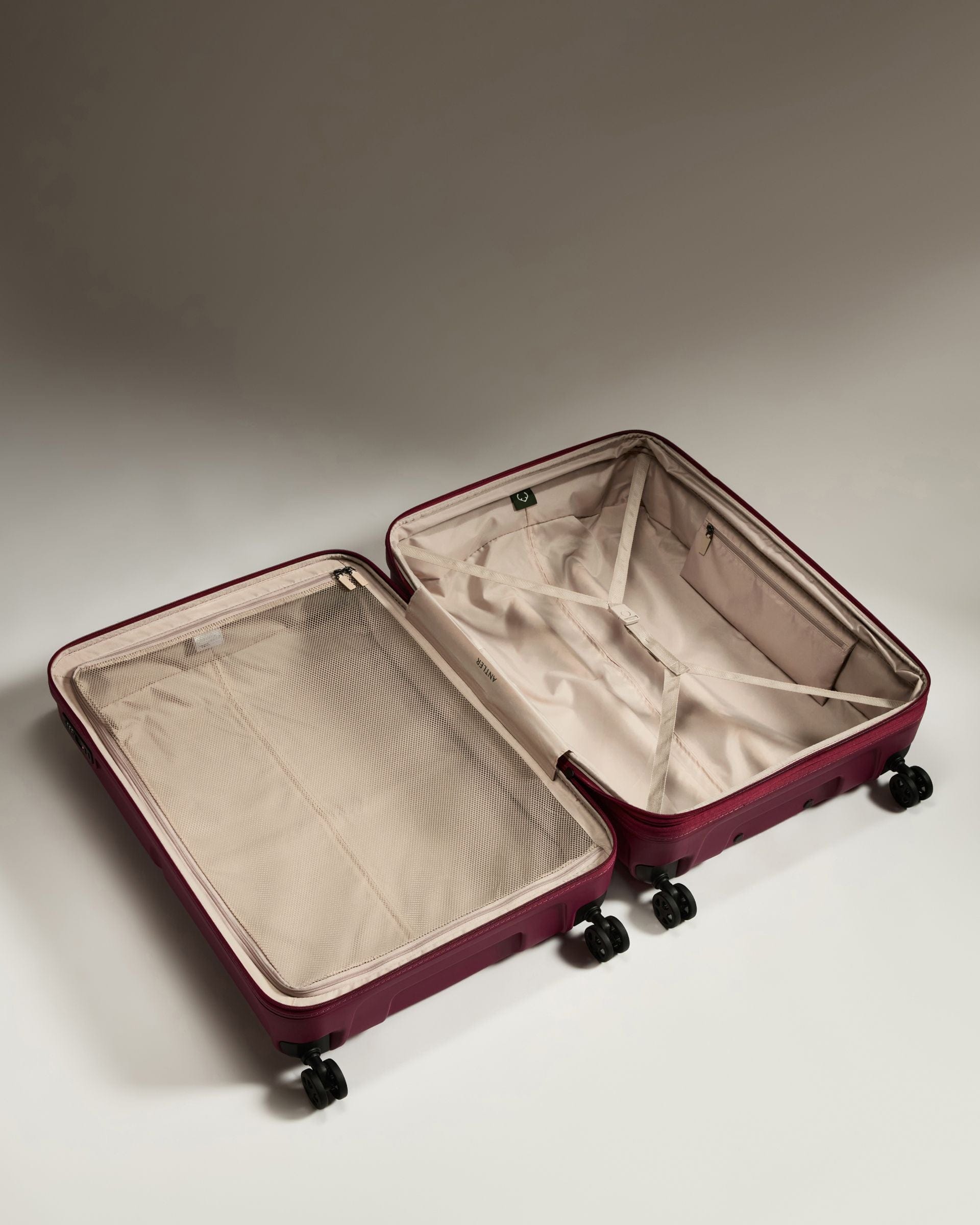 Antler Luggage -  Large Suitcase in Heather Purple - Single Stripe - Hard Suitcase Large Suitcase in Purple - Single Stripe | Checked Luggage & Large Suitcases