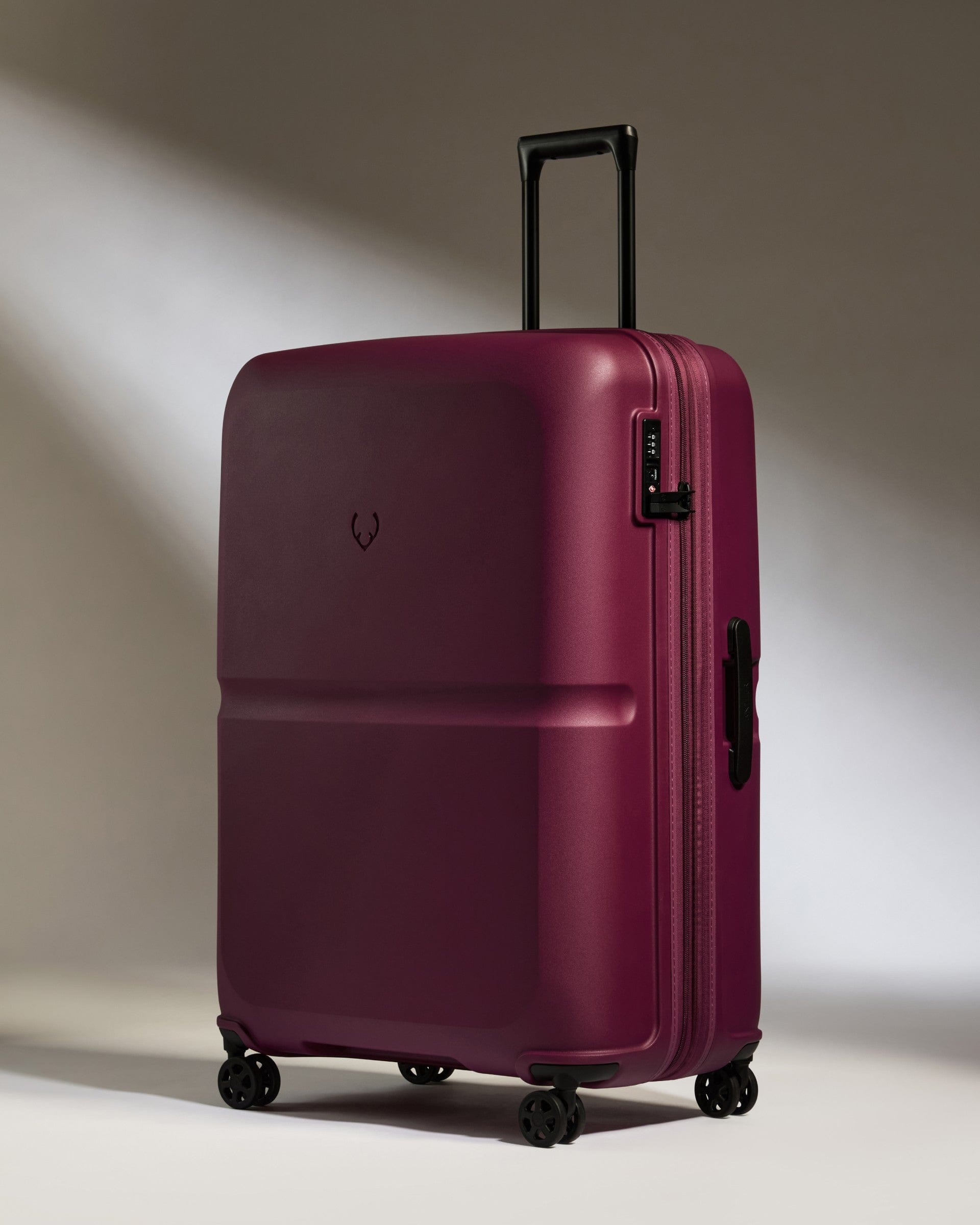 Antler Luggage -  Large Suitcase in Heather Purple - Single Stripe - Hard Suitcase Large Suitcase in Purple - Single Stripe | Checked Luggage & Large Suitcases