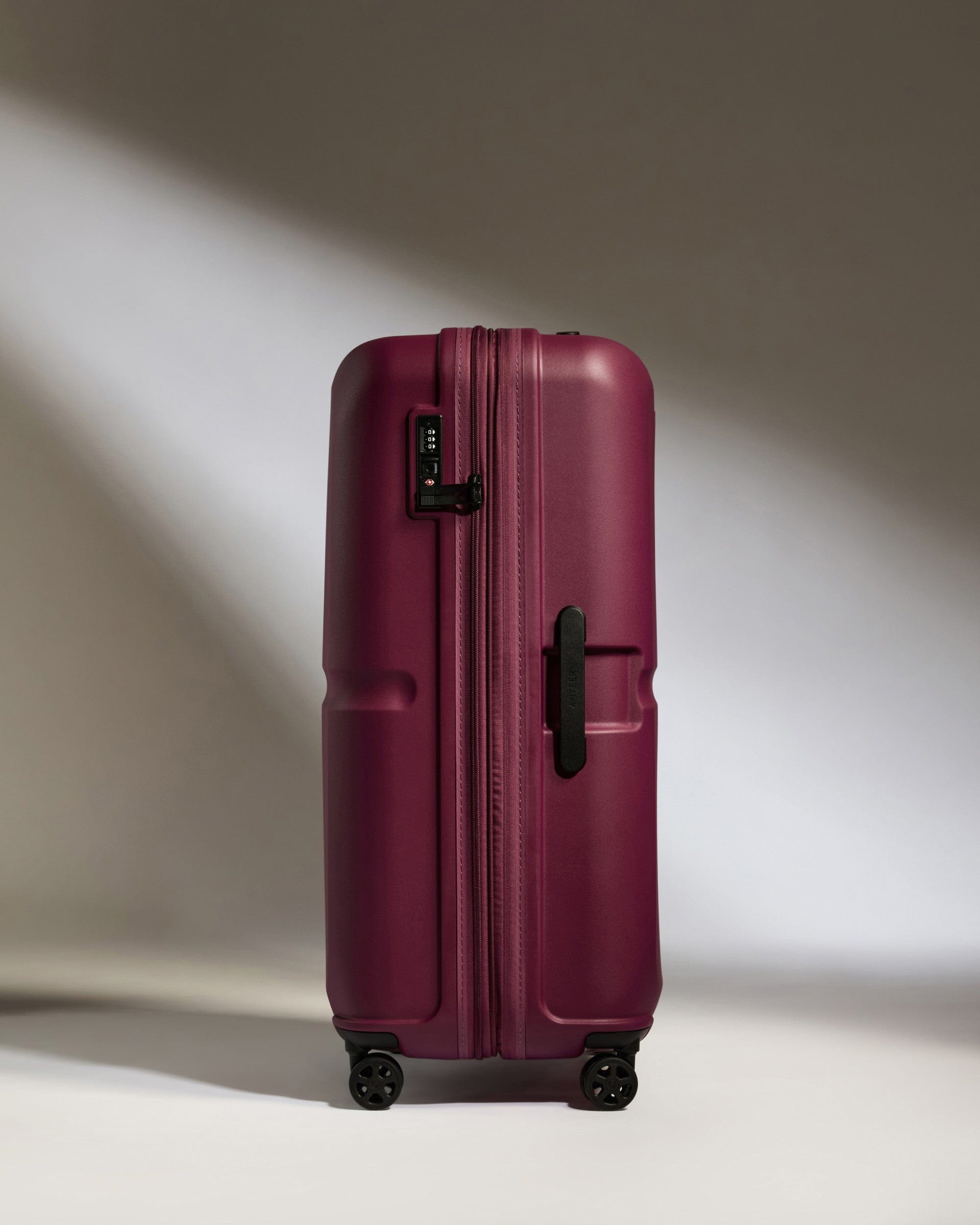 Antler Luggage -  Large Suitcase in Heather Purple - Single Stripe - Hard Suitcase Large Suitcase in Purple - Single Stripe | Checked Luggage & Large Suitcases