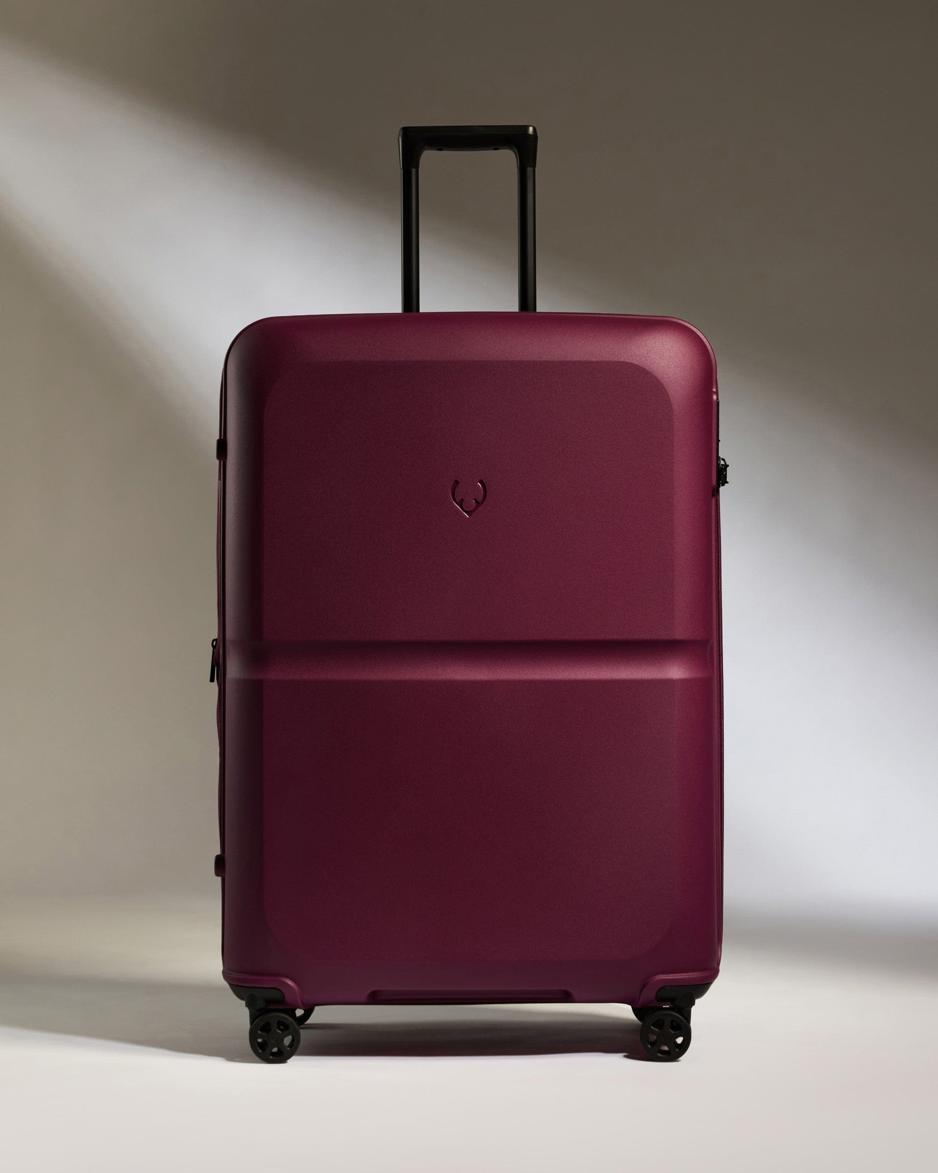 Antler Luggage -  Large Suitcase in Heather Purple - Single Stripe - Hard Suitcase Large Suitcase in Purple - Single Stripe | Checked Luggage & Large Suitcases