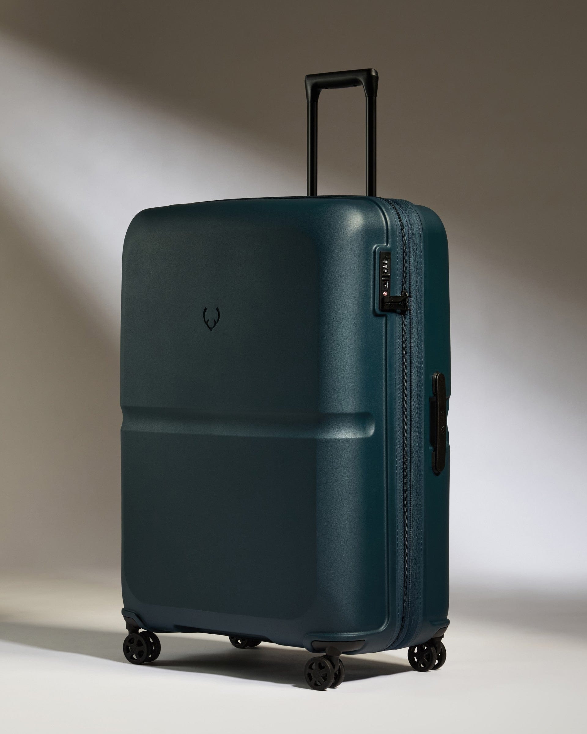 Antler Luggage -  Large Suitcase in Indigo Blue - Single Stripe - Hard Suitcase Large Suitcase in Navy - Single Stripe | Checked Luggage & Large Suitcases