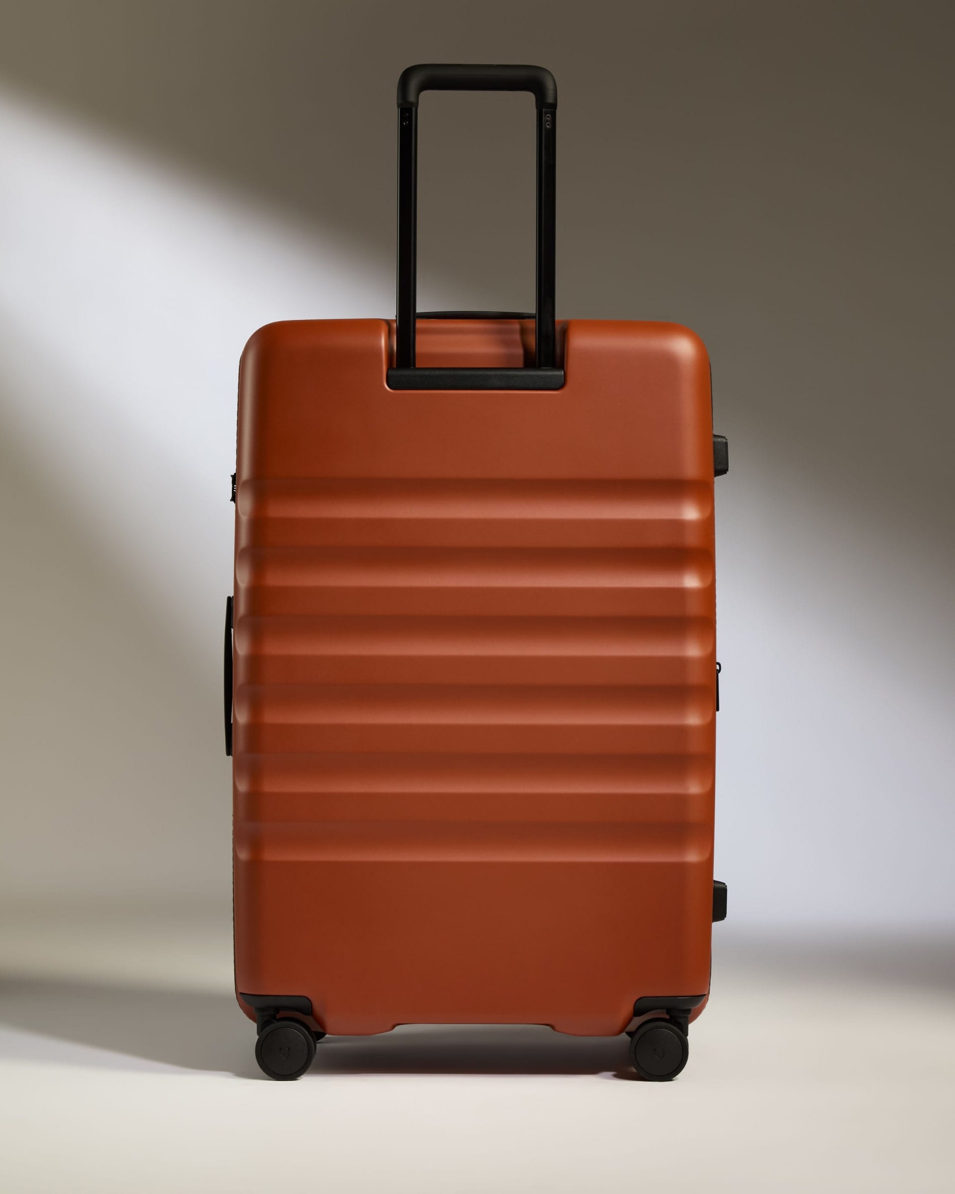 Antler Luggage -  Large Suitcase in Maple Red - Icon Stripe - Hard Suitcase Icon Stripe Large Suitcase in Red | Lightweight & Hard Shell Suitcase