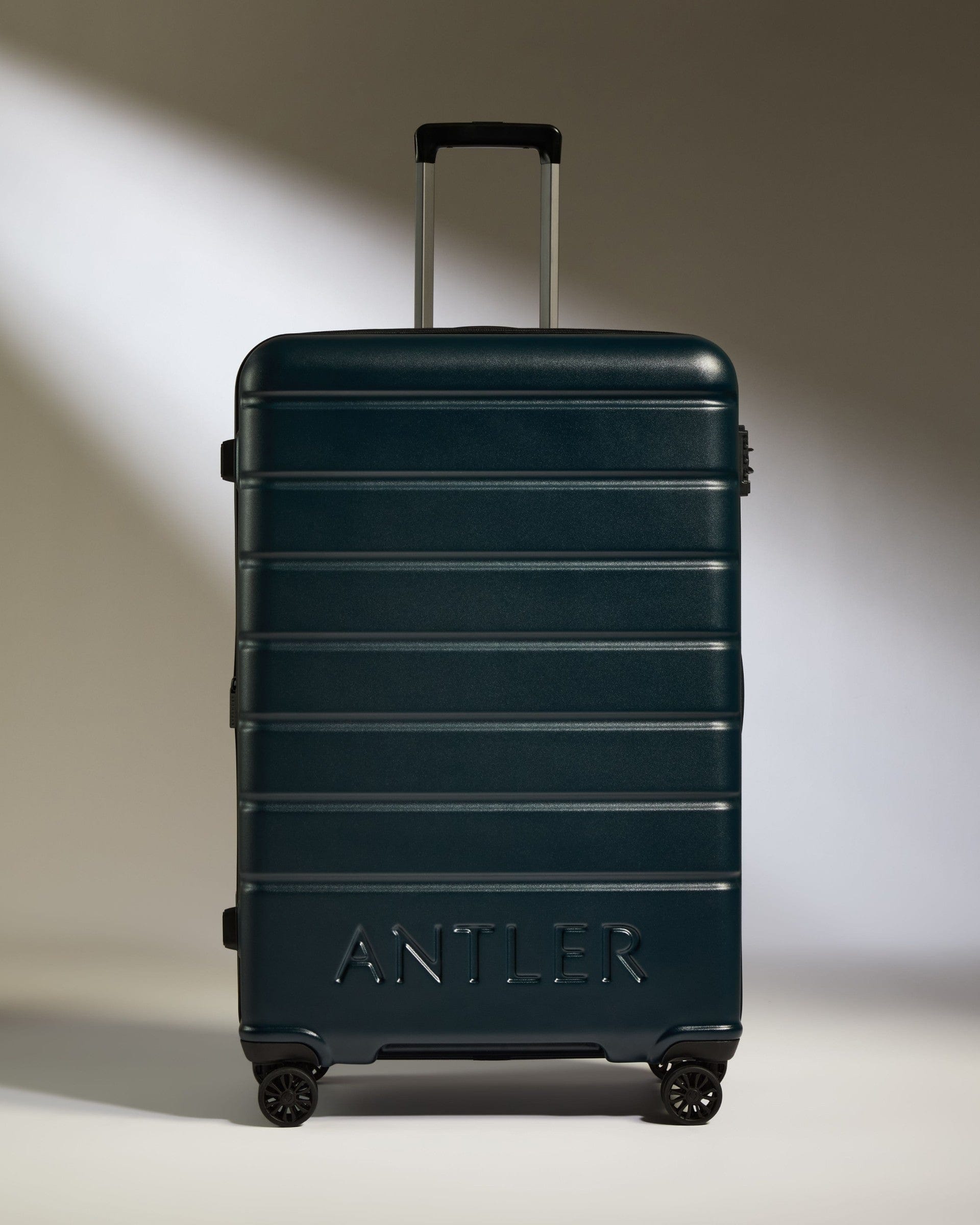 Antler Luggage -  Large Suitcase in Midnight Blue - Logo - Hard Suitcases Large Suitcase Midnight Blue - Logo | Lightweight Hard Shell Luggage