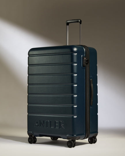 Antler Luggage -  Large Suitcase in Midnight Blue - Logo - Hard Suitcases Large Suitcase Midnight Blue - Logo | Lightweight Hard Shell Luggage