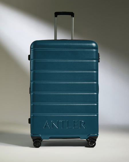 Antler Luggage -  Large Suitcase in Soft Blue - Logo - Hard Suitcases Large Suitcase Soft Blue - Logo | Lightweight Hard Shell Luggage