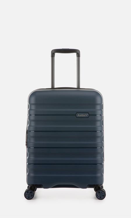 Antler Luggage -  Lincoln cabin in navy - Hard Suitcase Lincoln Cabin Suitcase Navy | Hard Suitcase | Antler UK