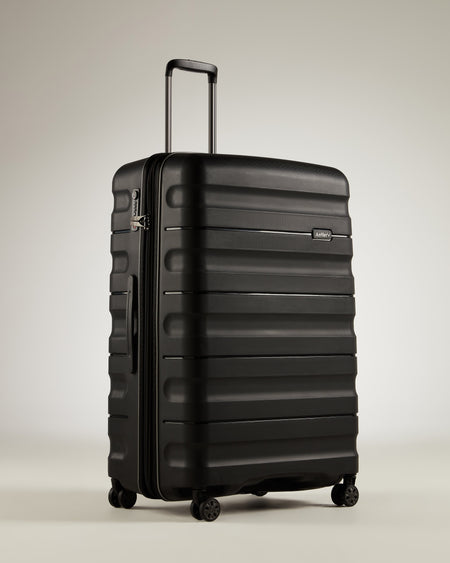 Antler Luggage -  Lincoln large in black - Hard Suitcases Lincoln Large Suitcase Black | Hard Suitcase | Antler UK