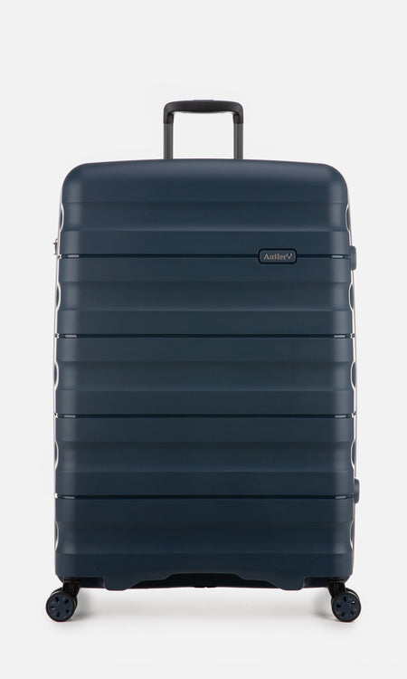 Antler Luggage -  Lincoln large in navy - Hard Suitcase Lincoln Large Suitcase Navy | Hard Suitcase | Antler UK