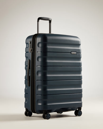 Antler Luggage -  Lincoln large in navy - Hard Suitcase Lincoln Large Suitcase Navy | Hard Suitcase | Antler UK