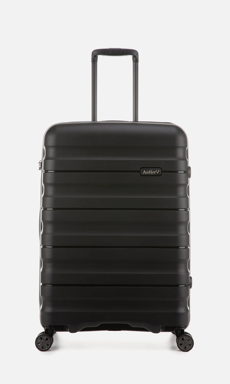 Antler Luggage -  Lincoln medium in black - Hard Suitcases Lincoln Medium Suitcase Black | Hard Suitcase | Antler UK