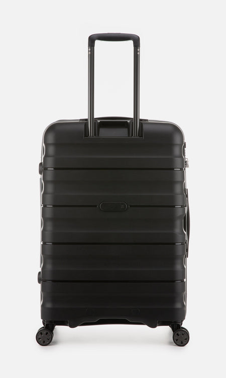 Antler Luggage -  Lincoln medium in black - Hard Suitcases Lincoln Medium Suitcase Black | Hard Suitcase | Antler UK