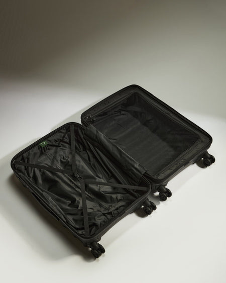 Antler Luggage -  Medium Suitcase in Black - Juno - Hard Suitcase Medium Suitcase in Black - Juno | Checked Luggage & Medium Suitcases