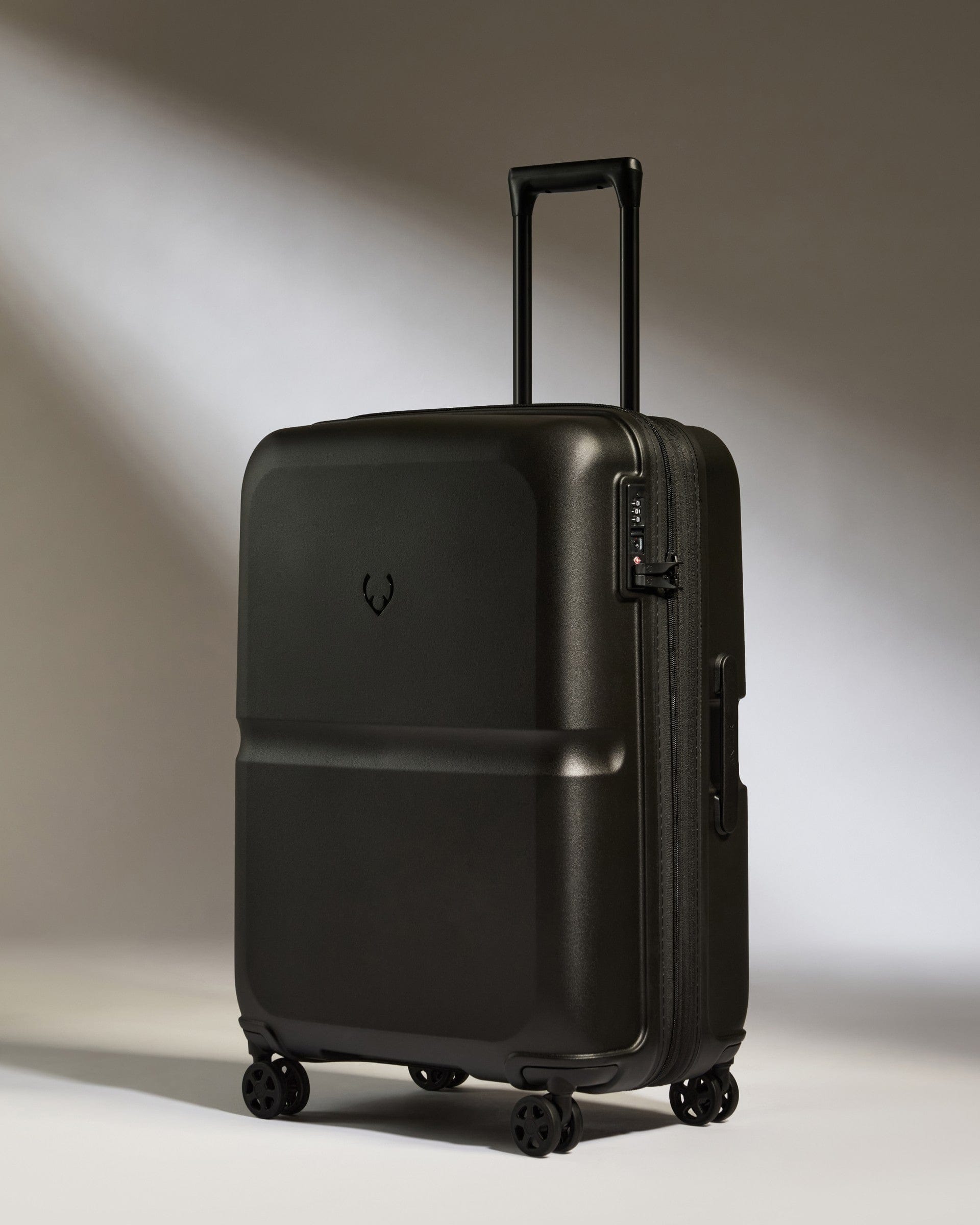 Medium Suitcase in Black Single Stripe