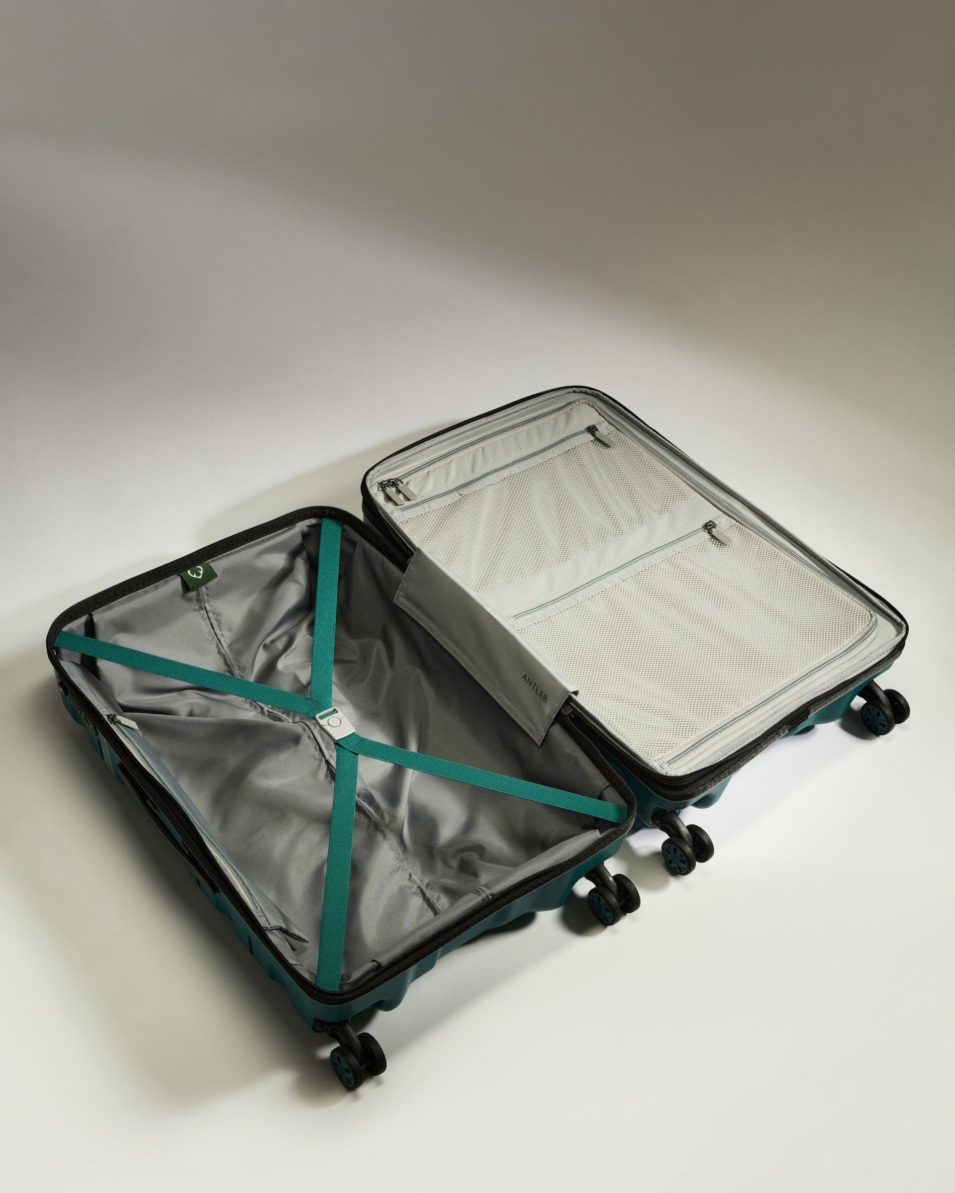 Antler Luggage -  Medium Suitcase in Deep Teal - Lincoln - Hard Suitcases Medium Suitcase in Blue (Deep Teal) - Lincoln | Hard Suitcase | Antler UK