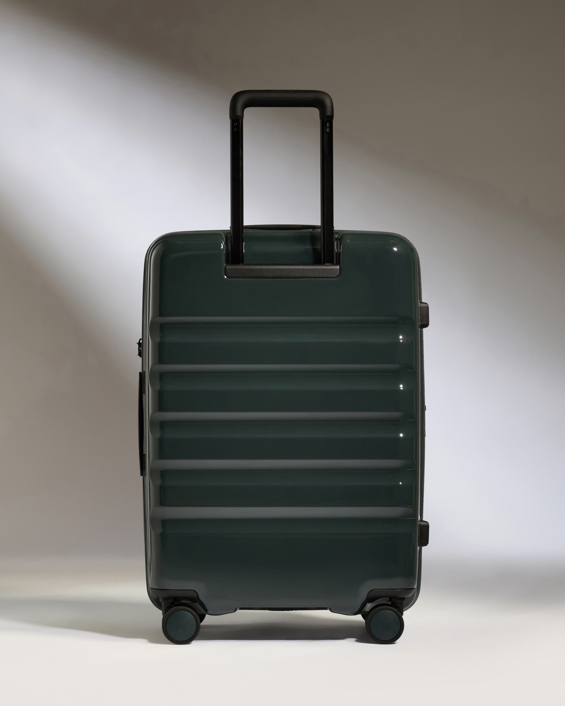 Antler Luggage -  Medium Suitcase in Green Gloss - Icon Stripe - Hard Suitcase Medium suitcase in Green Gloss - Icon Stripe | Lightweight & Hard Shell Suitcase