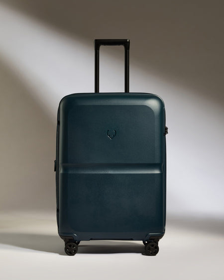 Antler Luggage -  Medium Suitcase in Indigo Blue - Single Stripe - Hard Suitcase Medium Suitcase in Navy - Single Stripe | Check Luggage