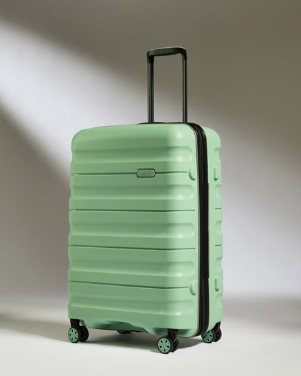 Antler Luggage -  Medium Suitcase in Mineral - Lincoln - Hard Suitcases Medium Suitcase in Green (Mineral) - Lincoln | Hard Suitcase | Antler UK