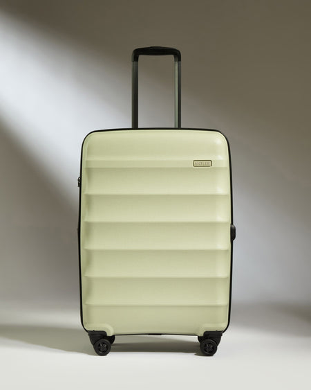 Antler Luggage -  Medium Suitcase in Pale Green - Juno - Hard Suitcase Medium Suitcase in Green - Juno | Checked Luggage & Medium Suitcases