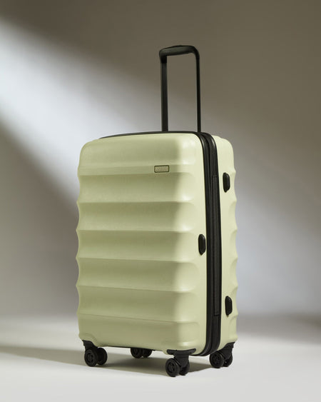 Antler Luggage -  Medium Suitcase in Pale Green - Juno - Hard Suitcase Medium Suitcase in Green - Juno | Checked Luggage & Medium Suitcases