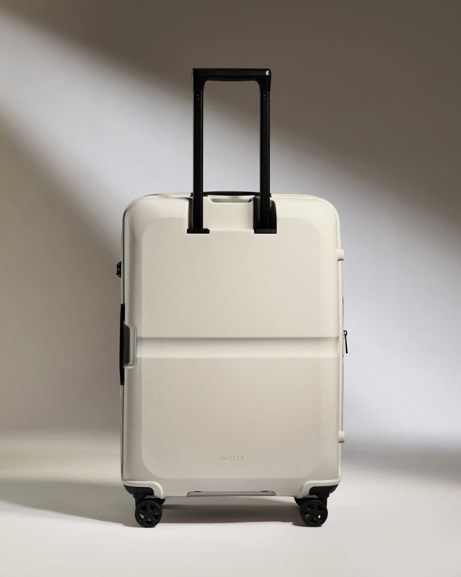 Antler Luggage -  Medium Suitcase in Taupe - Single Stripe - Hard Suitcase Medium Suitcase in Taupe - Single Stripe | Check Luggage